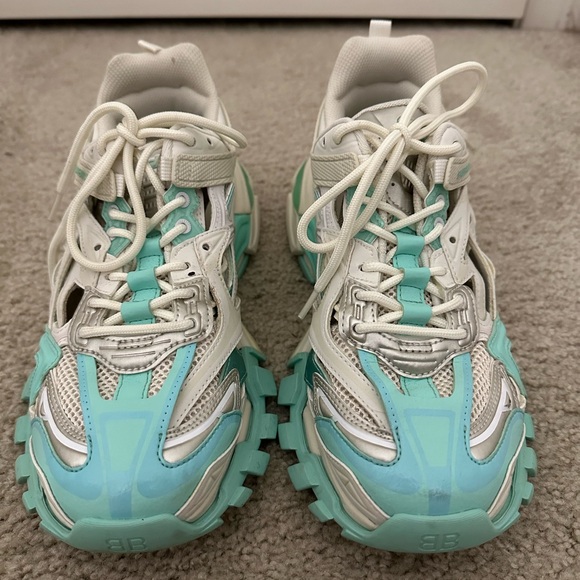 Balenciaga Rubber Mesh Tri-Color Womens Track.2 Open Sneakers, Size 40 - Picture 8 of 16